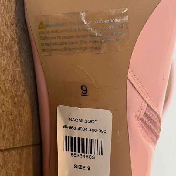 New York & Company Women's Pink Naomi High Heel Bootie Patent Leather Size 9 - Picture 10 of 11